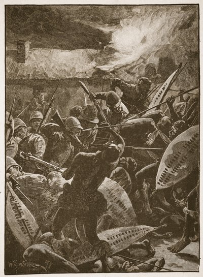 Es gab einen Nahkampf, Illustration aus 